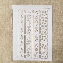 1pc White Plastic A4 Geometric Windmill Patterned Painting Template - White - View 6