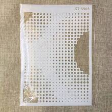 1pc White Plastic A4 Geometric Windmill Patterned Painting Template - White - View 4
