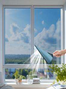 1捲防曬隔熱窗貼膜，防UV，適用於陽台玻璃，單向透視窗貼膜，可拆卸且可重複使用的玻璃貼膜，適用於臥室、客廳和浴室，降低夏天的熱量 - 彩色 - 查看 20