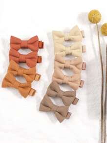 10/20pcs Baby Hair Clips Fully Lined 2 Inch Bows And Linen Baby Hair Bows Hair Clips For Baby Girls Infants Toddlers And Kids Pink Series