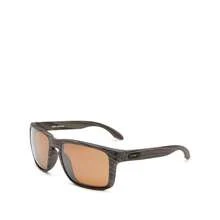 Oakley Holbrook Xl 偏光方形太阳镜，59 毫米 - 木紋/Prizm 鎢偏光 - 查看 4