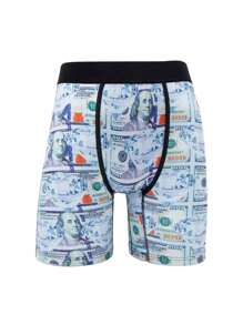 CMENIN 5pcs Men's Printed Long Boxer Briefs - Multicolor - View 2
