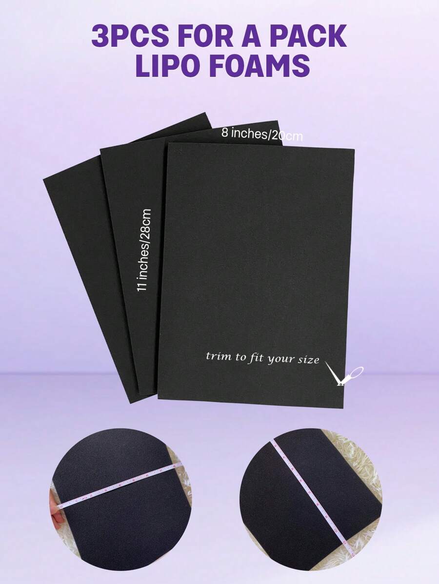 3pcs Compression Abdominal Belly Lipo Foam Pad Hip Surgery Recovery Tummy Tucks Liposuction Post