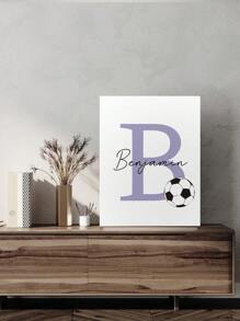 1 Pc Bóng đá In tên cá nhân, In phòng ngủ bóng đá, In thể thao cá nhân, Tác phẩm nghệ thuật bóng đá, Tác phẩm nghệ thuật của người hâm mộ bóng đá, Nghệ thuật bóng đá, Quà tặng bóng đá cho nam giới, Quà tặng cho con trai - Nhiều màu - Xem 3