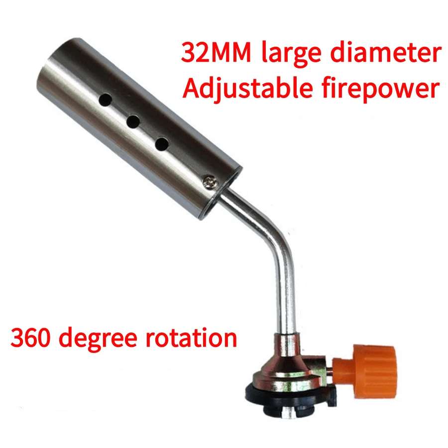 1pc Butane Torch Gun For Thawing And Defrosting, Roasting, And Ignition With Stainless Steel