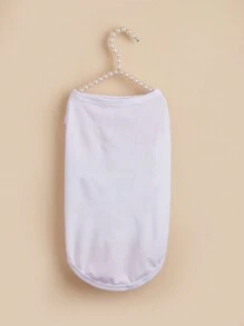 1pc Spring/Summer New Solid Color Breathable Dog Clothes For Small Dogs Teddy French Bulldogs, Thin Section - White - View 2