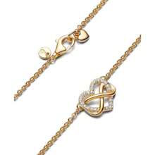 Pandora Collar con colgante de corazón infinito brillante - Dorado - Ver 4
