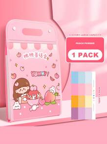 1pc Cartoon Rabbit Handheld File Folder Exam Paper Bag With Label Sticker, 13-Layer Large-Capacity Accordion Organizing Bag, Elementary School Dedicated Roll-Up Storage Bag, Suitable For Students And Office Classification Of Data And Paper Use, Middle School Student Subject Classification Folder Learning Stationery Supply,Back To School,School Supplies - 13-layer Vertical Portable Accordion Bag - View 9