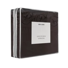 Sábanas Matrimoniales De Algodón Egipcio 1800 Hilos - Marrón Chocolate - Ver 1