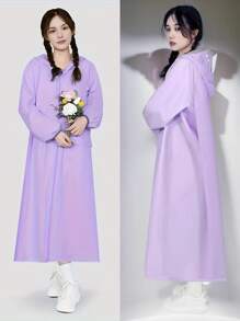 時尚雨衣成人女款長式雨衣披風女士防水雨衣自行車旅行帶帽雨衣女用