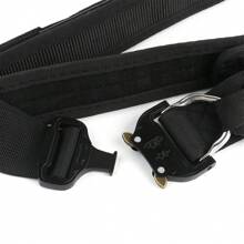 2in1 Double Layer Belt Tactical Thickened Molle Waist Belt Quick Release Buckle - Black - View 10