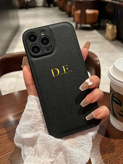 Customized Phone Case Compatible With IPhone 17 16 15 14 13 12 11 Pro Max 17 Air 16 15 14 Plus Compatible With Samsung S25 S24 S23 S22 S21 Ultra Plus S23 S21 S20 FE A55 A54 A53 A52 A51 A35 A34 A33 A32 A23 Back Cover INS Luxury Korea Leather Shockproof Case Personalized Initials Name 3D DIY Engraved Gold Letters Hot Stamping Technolo,Season Picks