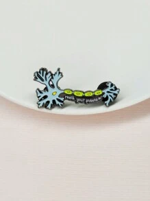 1pc Neuro Cell Pin Badge "Unlock Your Potential" Science Micro-Pin, For Bags, Clothes & Hats Decoration Dress Accessories Pin For Clothes Bag Charm School Office Accessories Shirts Jacket Jewelry Christmas Halloween Clothes Pin Funny Cute Teacher Gifts Costume Accessories Bag Charms