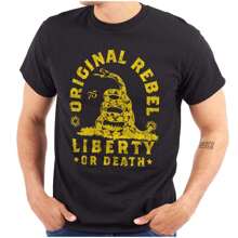 Original Rebel Liberty Death Gadsden Graphic T Shirt