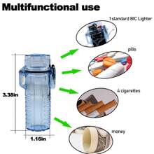 Funda impermeable para encendedor tipo BIC Regular, funda tipo manga J6, para actividades al aire libre y supervivencia, bolsa multifuncional sellada para encendedor