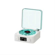 迷你复古白噪音蓝牙音箱便携式复古助眠蓝牙音箱低音炮带 RGB 灯支持 TF 卡最佳礼物 - 彩色 - 查看 12