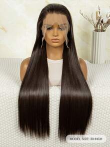 Full Lace Synthetic Straight Hair Fiber Wig, Black And Brown - Black Brown - View 5
