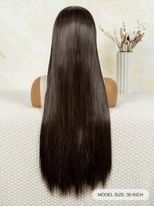 Full Lace Synthetic Straight Hair Fiber Wig, Black And Brown - Black Brown - View 4