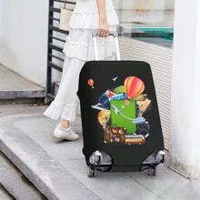 Vỏ vali vải Polyester Spandex dày dặn đàn hồi chống mài mòn 19-32 inch, phong cách giải trí, nhiều mẫu mã để lựa chọn, họa tiết hoạt hình, đồ họa màu, họa tiết chữ cái, họa tiết khinh khí cầu, v.v., có thể dùng đựng đồ gia dụng, chống bụi và du lịch, túi đựng đồ dùng học tập đa năng bốn mùa - Nhiều màu - Xem 2