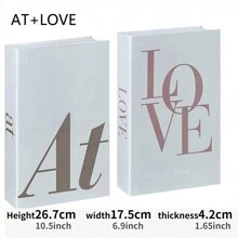 3PCS LOVE AT HOME - Fashion Home Decoration Books, Creative Living Room Desktop Decorations, Windowsill Wall Decoration Book Models, Suitable For Rooms, Kitchens, Bedrooms, Offices, Desks, Birthday Parties, Holiday Parties, Weddings, Celebration Parties, Teacher Gifts, Artificial Flower Decoration Tray Bases, Graduation Teacher Gifts Holiday Accessories Decoration Mariage Champetre Decoration Maison 2PCS/1PC