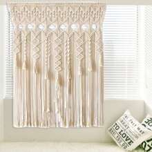 HOHOBLA LOYALHEARTDY-BTG Macrame Wall Hanging Wall Tapestry Large Bohemian Wall Hanging Door Window Curtains Handwoven Boho Wall Decoration For Wedding Christmas  Backdrop Bedroom Living Room, 35" W X 71" L[Best Gift For Family&Friends] - Màu be - Xem 4