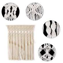 HOHOBLA LOYALHEARTDY-BTG Macrame Wall Hanging Wall Tapestry Large Bohemian Wall Hanging Door Window Curtains Handwoven Boho Wall Decoration For Wedding Christmas  Backdrop Bedroom Living Room, 35" W X 71" L[Best Gift For Family&Friends] - Màu be - Xem 7