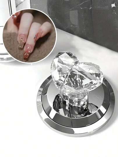 1 Acrylic Toilet Snap, Diamond Handle Long Nail Specialized Pressurizer, Flush Switch Toilet Snap, Closet Handle, Drawer Handle