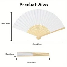 3 Stücke weiße faltbare Papierfächer, DIY tragbarer chinesischer Bambusventilator, Hochzeitsgeschenke für Gäste, Geburtstags-Party-Dekoration Malerei Fächer, für Weihnachten, Valentinstag, Neujahrsgeschenke, Heim- und Raumdekoration, für Schulbedarf, Rückkehr zur Schule