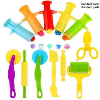 Klei gereedschap Sets Inclusief , Schaar , Rol , Snijder , 12st Kinderen Plastiek Klei Gerief ( Willekeurige kleur )