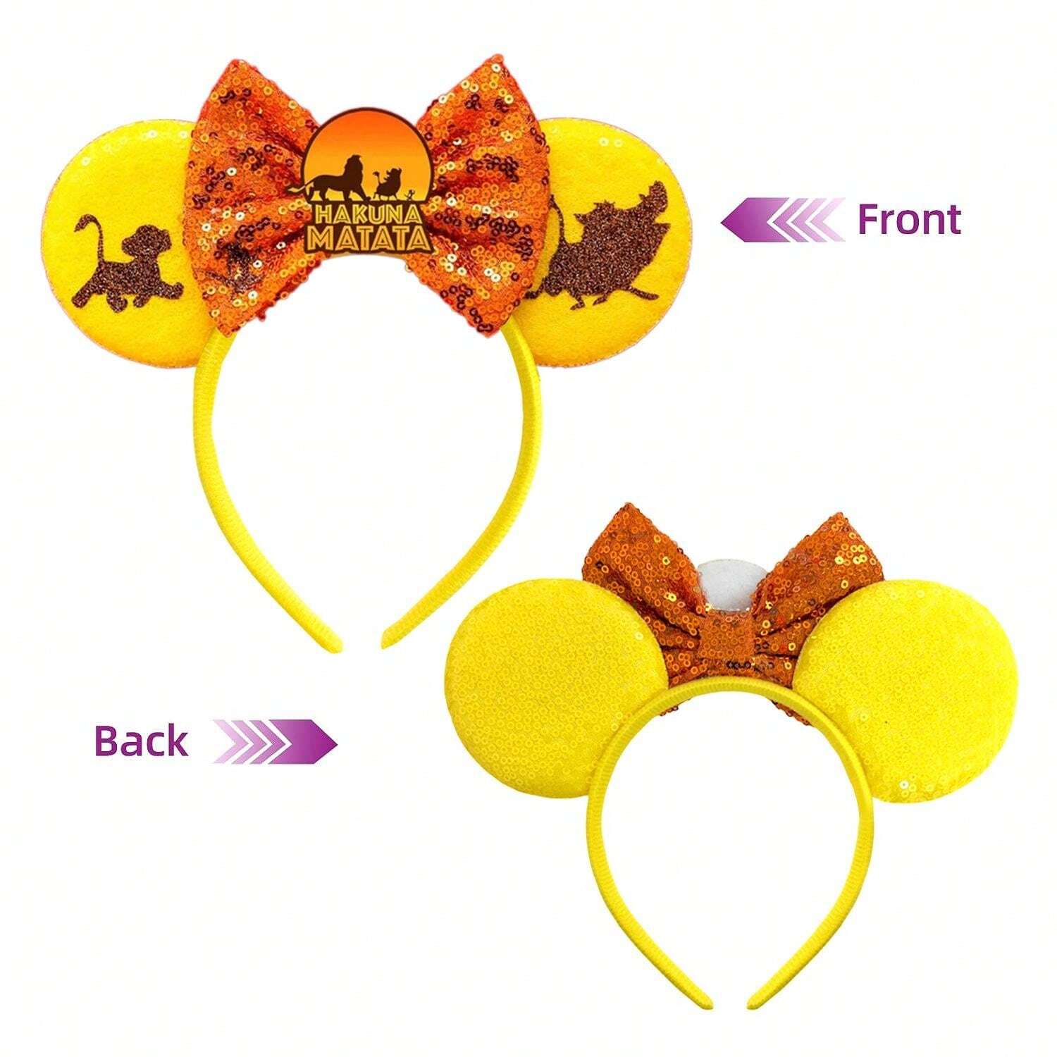 Lion King Ears Headbands For Wonmen Mufasa Hairbands Girl Pumbaa