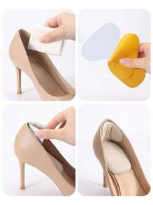2pairs Heel Grips Liner Cushions Inserts For Loose Shoes, Heel Pads Snugs For Shoe Too Big Men Women, Filler Improved Shoe Fit And Comfort, Prevent Heel Slip And Blister