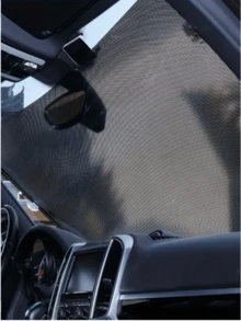 1入組汽車自動捲簾，防曬，汽車窗戶保溫簾，汽車窗簾，汽車自動可縮收防曬簾，58*125cm汽車陽光遮陽和保溫簾，自動滾動遮陽簾，汽車家用自動可縮收窗戶遮陽簾 - 彩色 - 查看 5