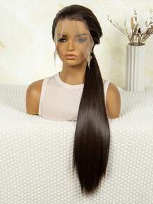 Full Lace Synthetic Straight Hair Fiber Wig, Black And Brown - Black Brown - View 3