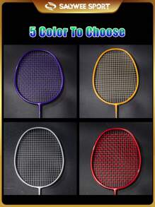 SALYWEE 2pcs With Free Bag Carbon Fibre Badminton Racket 4U 22/24/26lbs Beginner Offensive Type For Home Entertainment Fitness - Multicolor - View 6