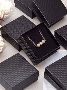2/5/10pcs Jewelry Box, Diamond Patterned Packaging Box For Silver Necklaces, Rings, Earrings Storage - Gift Boxes - View 1