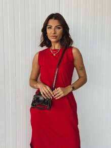 Women Dresses - Red - View 4
