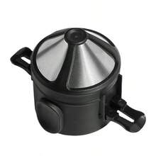 Bộ lọc cà phê di động bằng thép không gỉ 1 Pc - Dễ dàng làm sạch, tái sử dụng, đổ nhỏ giọt không cần giấy tờ với phễu có thể gập lại, nhà bếp, bữa tiệc bãi biển mùa hè, thực phẩm, cắm trại, sắp xếp, trang trí phòng, đồ dùng nhà bếp. - đen - Xem 9