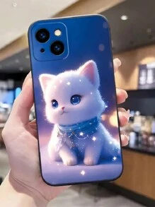 Ốp Điện Thoại Họa Tiết Thú Cưng Hoạt Hình Tương Thích Với Apple 15/14 Plus/13 Pro Max/12, Vỏ Bọc Toàn Bộ, Thiết Kế Cặp Đôi - phong cách 1 - Xem 5