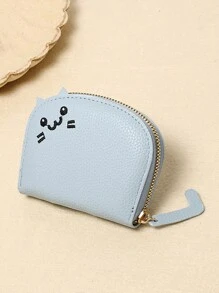 1/2pcs Cartoon Cat Shaped Wallet, Women Multi-Card Slots Purse, Cute & Fashionable Faux Leather Coin Pouch, Cat Card Holder, Compact & Portable, Multi-Slot Design, Various Colors Available, Small Gift For Family, Friends And Loved Ones (Zipper Color Random) - Multicolor - View 14