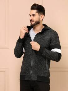 Men Zip-Up Hoodies - Gris Oscuro - Ver 4