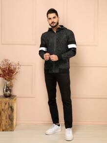 Men Zip-Up Hoodies - Gris Oscuro - Ver 3