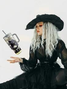 40oz Thermobecher mit Deckel und Strohhalm, isolierte Edelstahl Wasserflasche mit Griff, vakuumisolierte Wasserflasche, isolierter Becher, Geschenkbecher, hält Getränke 34 Stunden kalt oder 10 Stunden heiß, tragbar geeignet für Camping, Wandern, Autofahrten und Reisen