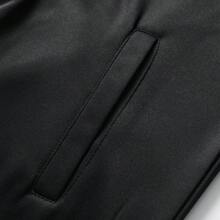 Men's Casual Zipper Sportswear Set, Suitable For Spring/Autumn - Black - View 7