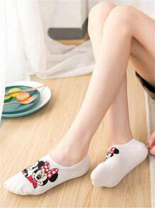 5 Pairs Soft, Breathable, Non-Slip Invisible Socks With Cute Donald Duck Design, Unisex