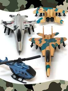 flykirin 6 件回力飞机玩具，男孩飞机玩具套装，战斗机玩具，直升机玩具，坦克玩具，宝箱玩具课堂奖品，生日派对礼物，适合幼儿。，返校