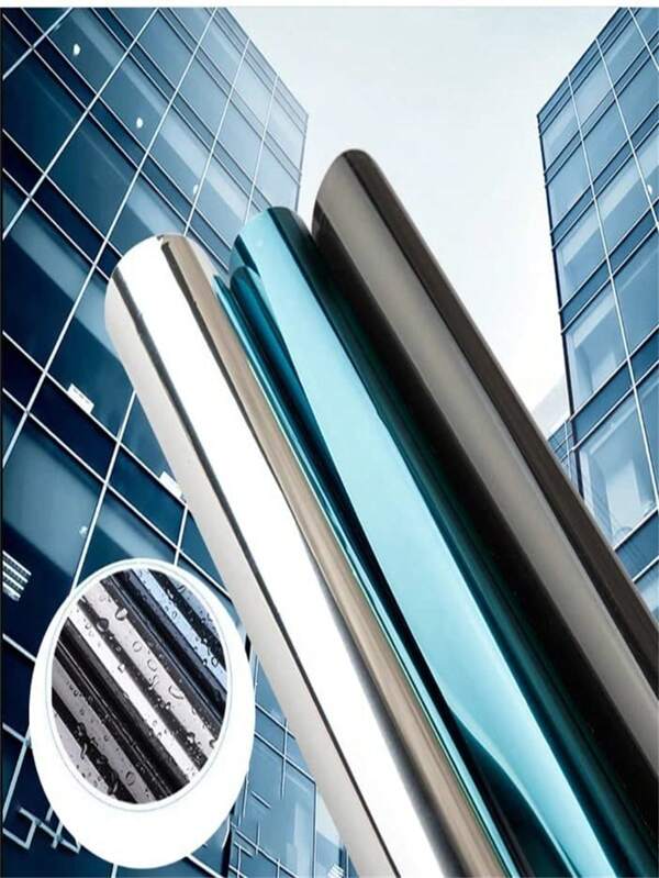 Window Privacy Film One Way Daytime Mirror Tint UV Heat Control Vinyl Stickers Sun Block Glass Paper Door Covering Reflective, Stickers, Wall Decal, Vinyl Decal For Home Decorations, Spring Decoration Items Refresh Your Home, Rama Decoration Stickers Gifts Birthday Graduation