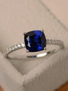 1 PC Gorgeous S925 Sterling Silver Cubic Zirconia Rings Wedding Jewelry For Women Fine Jewelry - 1# - View 13