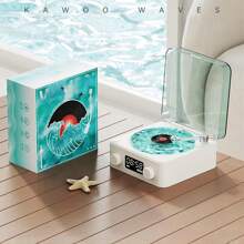 迷你复古白噪音蓝牙音箱便携式复古助眠蓝牙音箱低音炮带 RGB 灯支持 TF 卡最佳礼物 - 彩色 - 查看 4