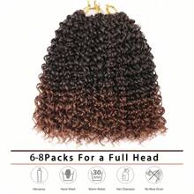 14/18/24inch Curly Crochet Hair For Women Water Wave Crochet Hair Curly Braiding Hair GoGo Curl Crochet Hair Ocean Wave Beach Curl Wavy Crochet Hair Extensions (Pack Of 1, T30)