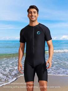 Boyfriend Style Men's Skin-Friendly Smooth Quick-Dry Bodysuit For Water Sports, Including Swimming, Surfing, Snorkeling, Rowing, Paddling And Other Water Activities